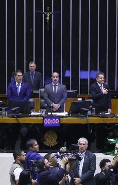 Políticos prestam homenagem aos 70 anos da Record TV (Vinicius Loures/Câmara dos Deputados - 26.9.2023)